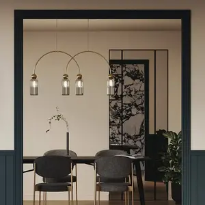 Comparateur de prix : Maytoni suspension Antic, gris fumé/doré, à 4 lampes,