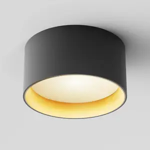 Comparateur de prix : Maytoni Downlight LED Vega, noir/or, Ø 14 cm, 15 W, aluminium