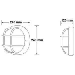 G & L Handels GmbH Applique d'extérieur 400180, anthracite, Ø 24 cm, a...Vendu parluminaire