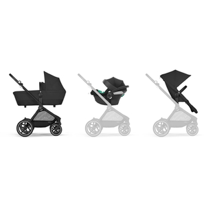 Cybex Eos Lux BLK/Aton B2 AB/Moon Black-black pas cher