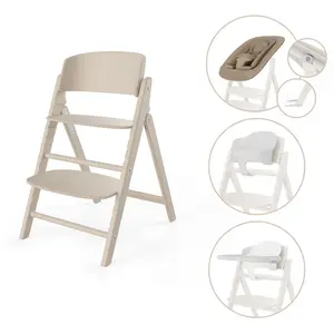 Comparateur de prix : Non communiqué CYBEX - Chaise Haute Click & Fold 4-en-1 - Bois