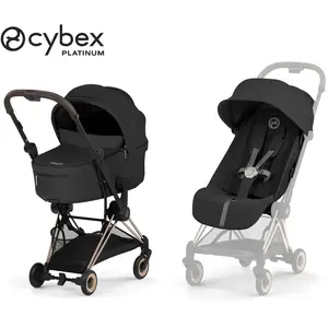 Duo Poussette Mios et Nacelle Sepia Black / Rose Gold