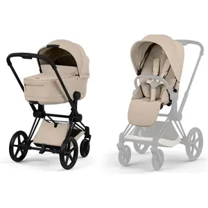 CYBEX Duo Poussette Priam et nacelle Cozy Beige / Matt Black pas cher
