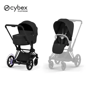 CYBEX Duo Poussette e-Priam et nacelle Sepia Black / Matt Black pas cher