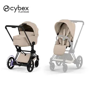 CYBEX Duo Poussette e-Priam et nacelle Cozy Beige / Matt Black pas cher