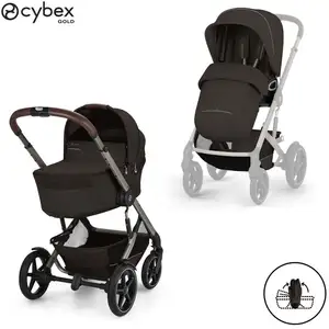 Duo poussette Talos S Lux + nacelle pliable Chocolate Brown