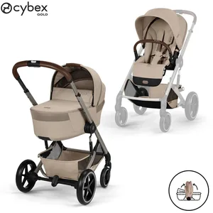 Duo poussette Balios 4 + nacelle pliable Almond Beige