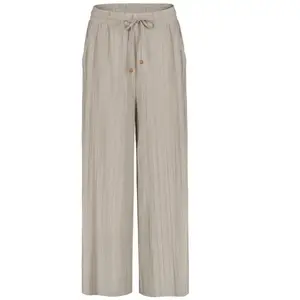 Pantalon en toile de Authentic Style - JERSEY PLISSEE TROUSERS - S à ... pas cher