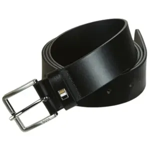 BOSS Hommes Ther-Flag-E Sz35 Ceinture en cuir italien avec passant à rayures emblématiques