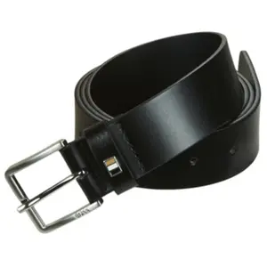 BOSS Hommes Ther-Flag-E Sz35 Ceinture en cuir italien avec passant à rayures emblématiques
