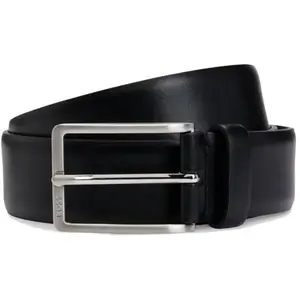 BOSS Hommes Erman-L Sz35 Ceinture en cuir italien avec boucle à logo gravé pas cher