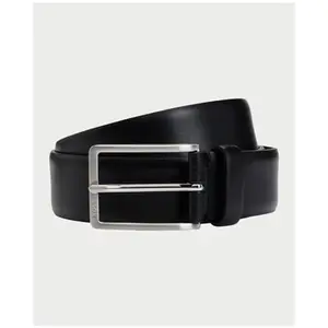 BOSS Hommes Erman-L Sz35 Ceinture en cuir italien avec boucle à logo gravé