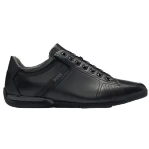 Comparateur de prix : BOSS Hommes Saturn Lowp Baskets en Cuir avec Doublure Anti-odeurs