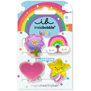 Invisibobble Clipstar Happy World - Lot de 4 pinces à cheveux pas cher