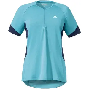 Schöffel Auvergne L T-Shirt de randonnée, Turquoise Moyen, 36 Femme
