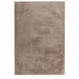 Comparateur de prix : GENERIQUE Tapis Uni Doux à Poils Longs Rabbit Taupe 120 x 170 cm