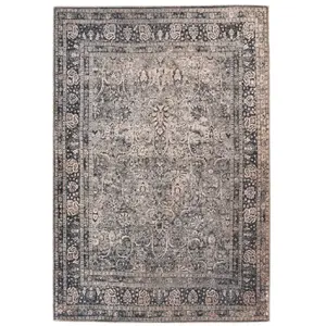 Paris Prix Tapis Tissé Oriental Vintage à Motifs Faye Noir 75 x 150 cm