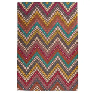 Non communiqué Tapis Tissé Imprimé Primavera Multicolore 80 x 150 cm pas cher