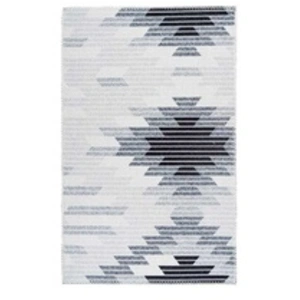 Non communiqué Tapis Tissé Imprimé à Poils Plats Maya V Gris 80 x 150 cm pas cher