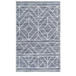 Comparateur de prix : Non communiqué Tapis Tissé Imprimé à Poils Plats Maya II Anthracite 200 x 290 cm