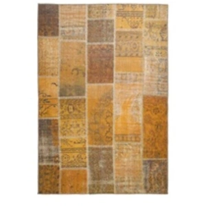 Non communiqué Tapis Tissé Imprimé Patchwork Fayo Or 190 x 290 cm