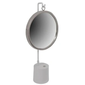 Miroir à Poser Rond Eleganca 65cm Blanc & Argent