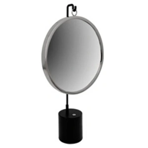 Miroir à Poser Rond Eleganca 75cm Noir & Argent