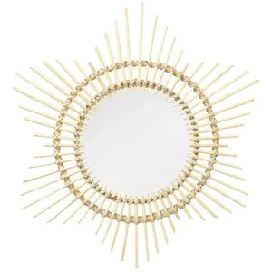 PARIS PRIX Miroir mural design en rotin aina 70cm naturel pas cher