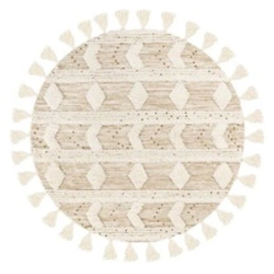 Non communiqué Tapis Bohème Tissé à la Main Bohist 160cm Crème & Kaki pas cher