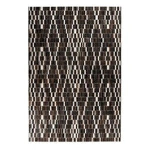Comparateur de prix : Non communiqué Tapis Fait Main en Cuir Lavin Noir & Blanc 200 x 280 cm