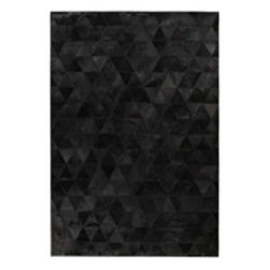 Non communiqué Tapis Fait Main en Cuir Lavin VI Noir 80 x 150 cm