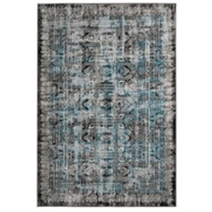 Paris Prix Tapis Imprimé Oriental à Poils Courts Ariya Bleu 160 x 230 cm pas cher