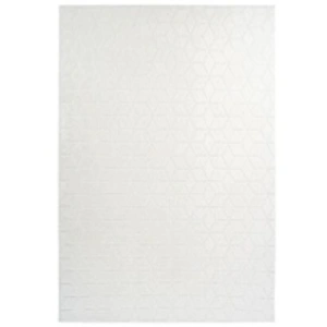 Paris Prix Tapis Shaggy Effet 3D Vivica Blanc 80 x 150 cm pas cher
