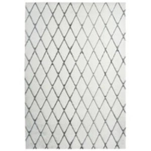 Comparateur de prix : Tapis Shaggy Géométrique Vivica Blanc & Anthracite 80 x 150 cm