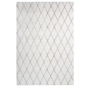 Comparateur de prix : Tapis Shaggy Géométrique Vivica Blanc & Rose 160 x 230 cm