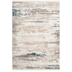 Comparateur de prix : Tapis vintage à franges akropolis iii gris & bleu 120 x 180 cm
