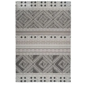 Paris Prix Tapis d'Extérieur Ethnique Yoga Taupe & Crème 80 x 150 cm pas cher