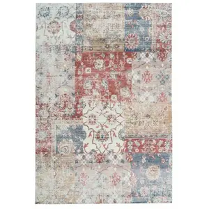 Comparateur de prix : Paris Prix Tapis Vintage à Poils Courts Indiana V Multicolore 80 x 150 cm