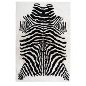 Paris Prix Tapis Imprimé Animal Rabbit Noir & Blanc 120 x 160 cm pas cher
