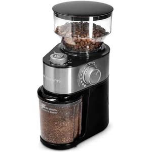 Navaris Moulin à café électrique - Broyeur de café avec meule plate pour 2 à 14 tasses - Grinder avec différentes épaisseurs de moutureVendu paramazon