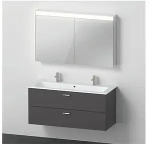 Comparateur de prix : Duravit ME by Starck Vasque avec meuble bas XBase et armoire de toilet...