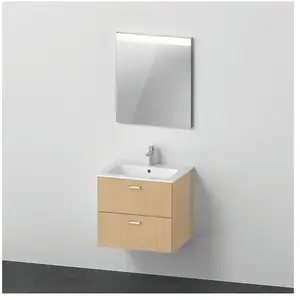 Duravit ME by Starck Lavabo avec meuble sous-lavabo Xbase, avec miroir... pas cher