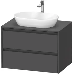 Duravit Meuble sous lavabo Ketho.2 80x55 cm, gris, 1 découpe, suspendu pas cher