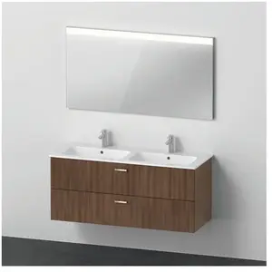 Comparateur de prix : Duravit Ensemble meuble XBase 2 tiroirs, 130 cm, noyer foncé