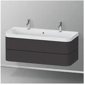 Comparateur de prix : Duravit Happy D.2 Vasque avec meuble bas, 2 tiroirs, HP4379O80800000, c-shaped
