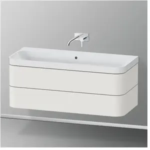 Duravit Happy D.2 Vasque avec meuble bas, 2 tiroirs, HP4349N39390000, c-shaped