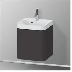 Duravit Happy D.2 Vasque avec meuble bas, 1 porte, HP4344O80800000, c-shaped pas cher