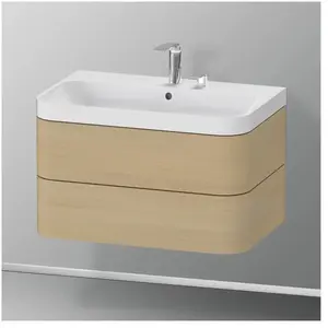 Comparateur de prix : Duravit Happy D.2 Vasque avec meuble bas, 2 tiroirs, HP4347E7171, c-shaped
