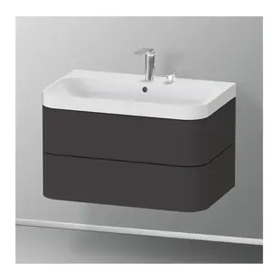 Comparateur de prix : Duravit Happy D.2 Vasque avec meuble bas, 2 tiroirs, HP4347E8080, c-shaped