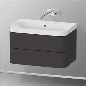 Duravit Happy D.2 Vasque avec meuble bas, 2 tiroirs, HP4347N8080, c-shaped pas cher